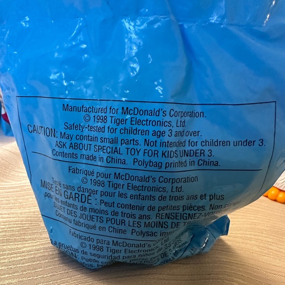 McDonald’s FURBY Furby #1 McDonald's Happy Meal Toy 1998 Vintage NEW SEALED Bag - Picture 2 of 2